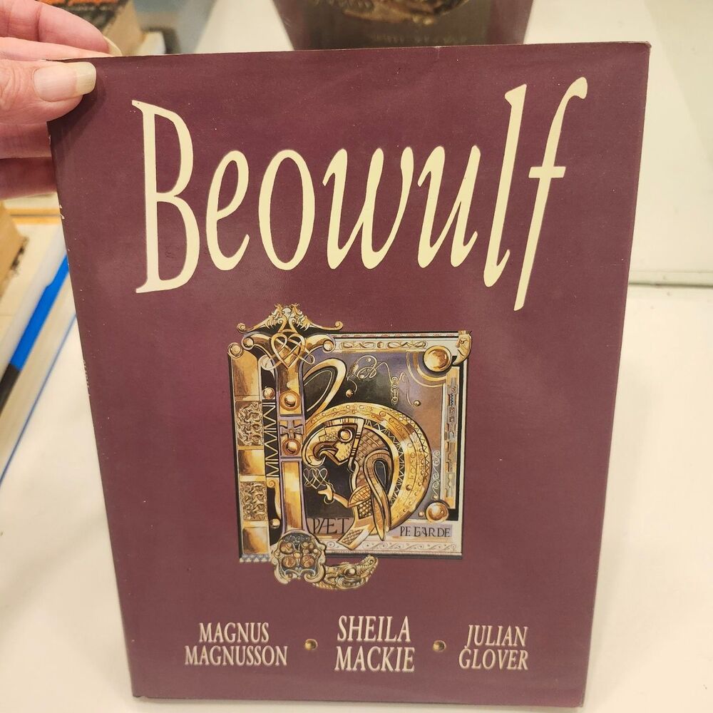 Beowulf Glover Mackie Magnusson 1988 Illustrated Epic Poem Alan Sutton HCDJ